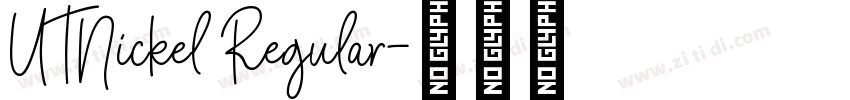 UTNickel Regular字体转换